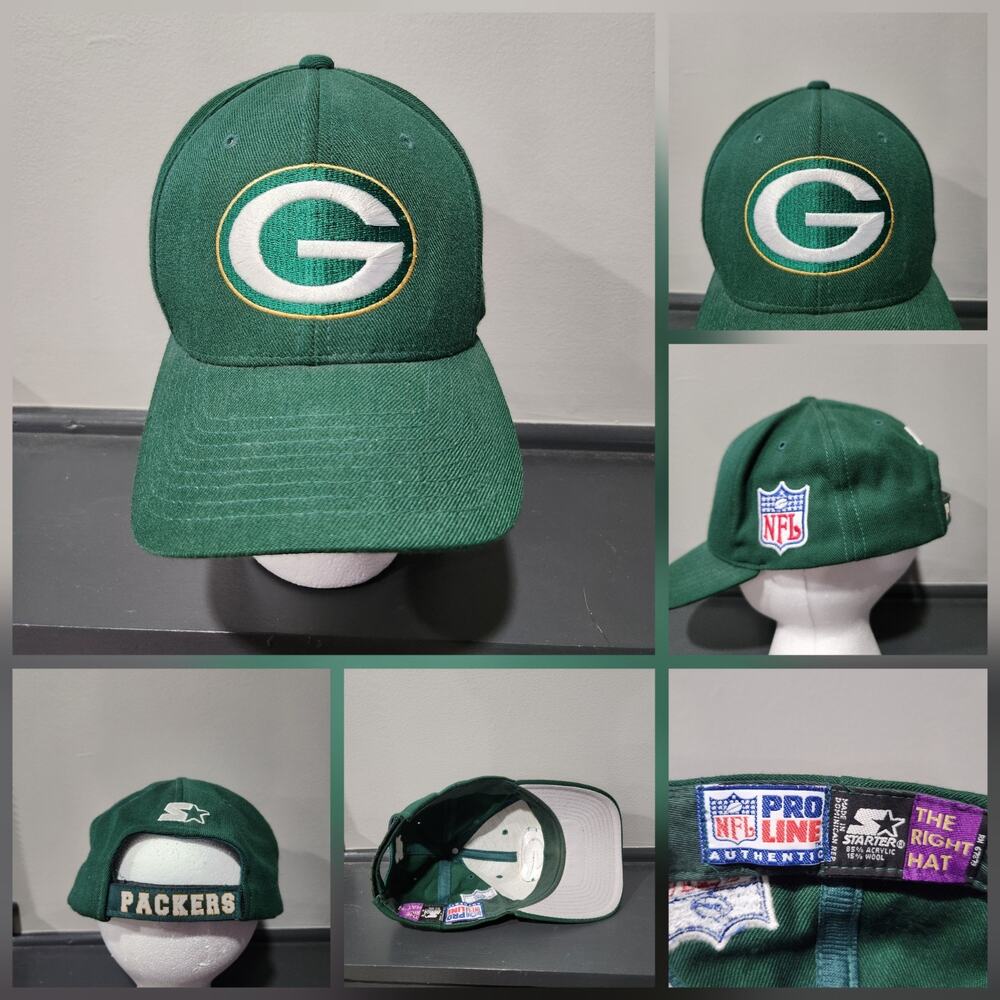 VTG Green Bay Packers STARTER NFL Football Pro Line Adjustable Strapback Hat Cap